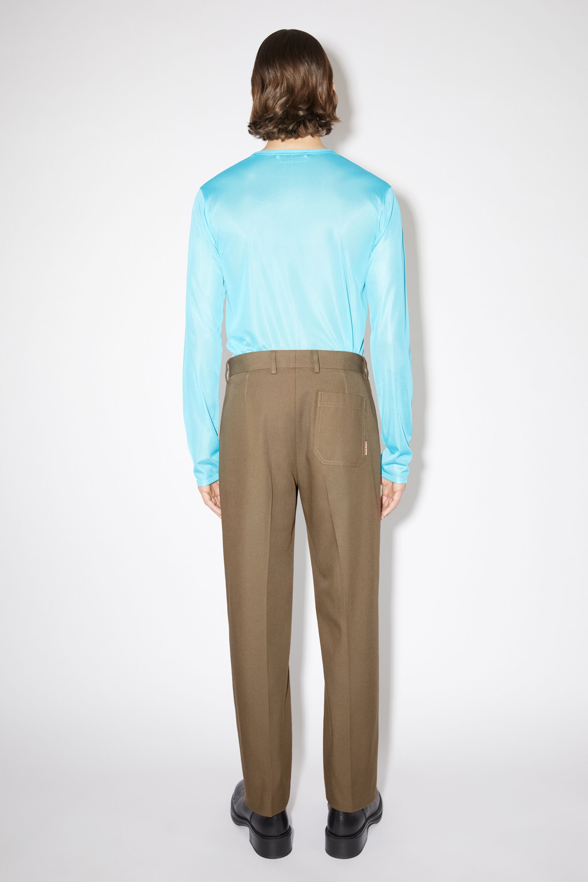 Acne Studios Twill cotton-blend trousers - Hazelnut brown | REVERSIBLE