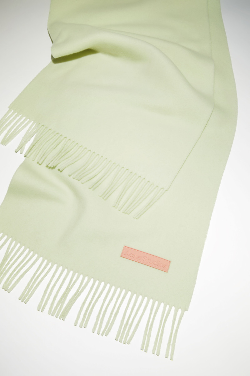 Wool scarf pink label - Pale green 4