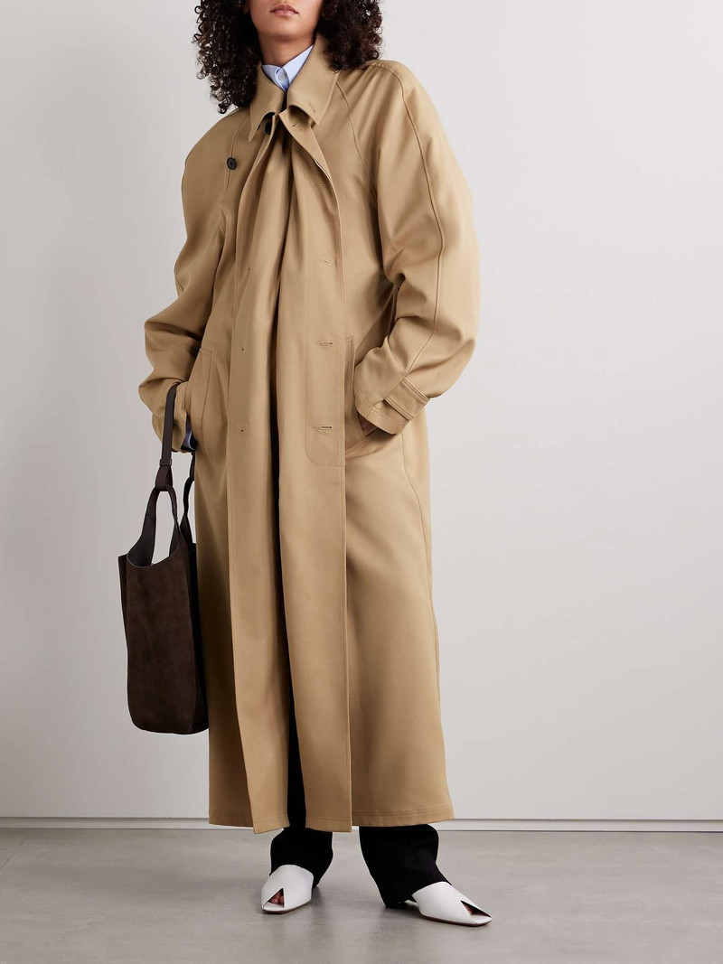 MARIE ADAM-LEENAERDT Double-breasted wool-twill trench coat outlook