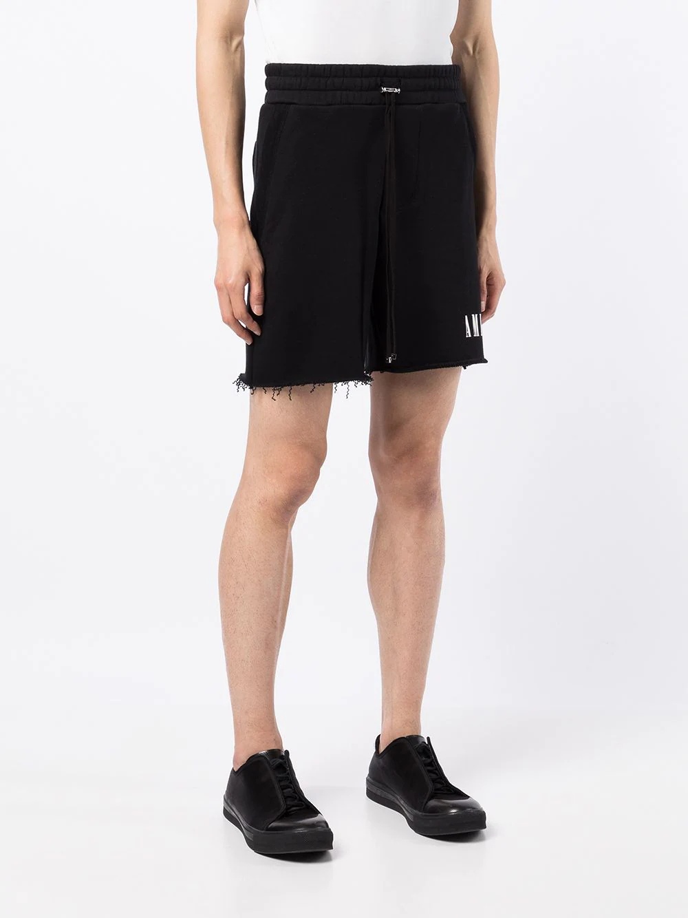 core logo-print frayed shorts - 3