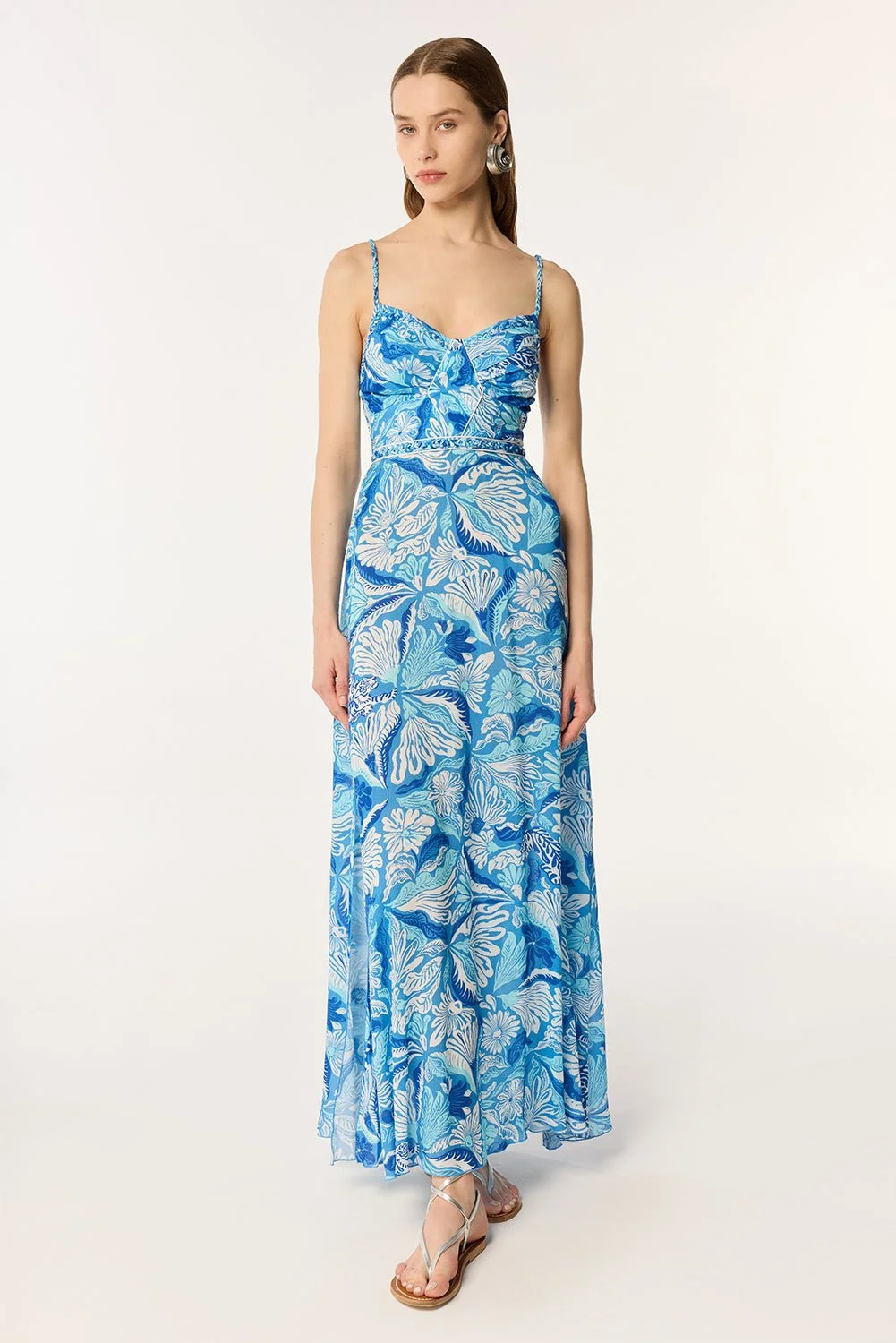 Long Dress Cara - Blue Tiger Lily - 1