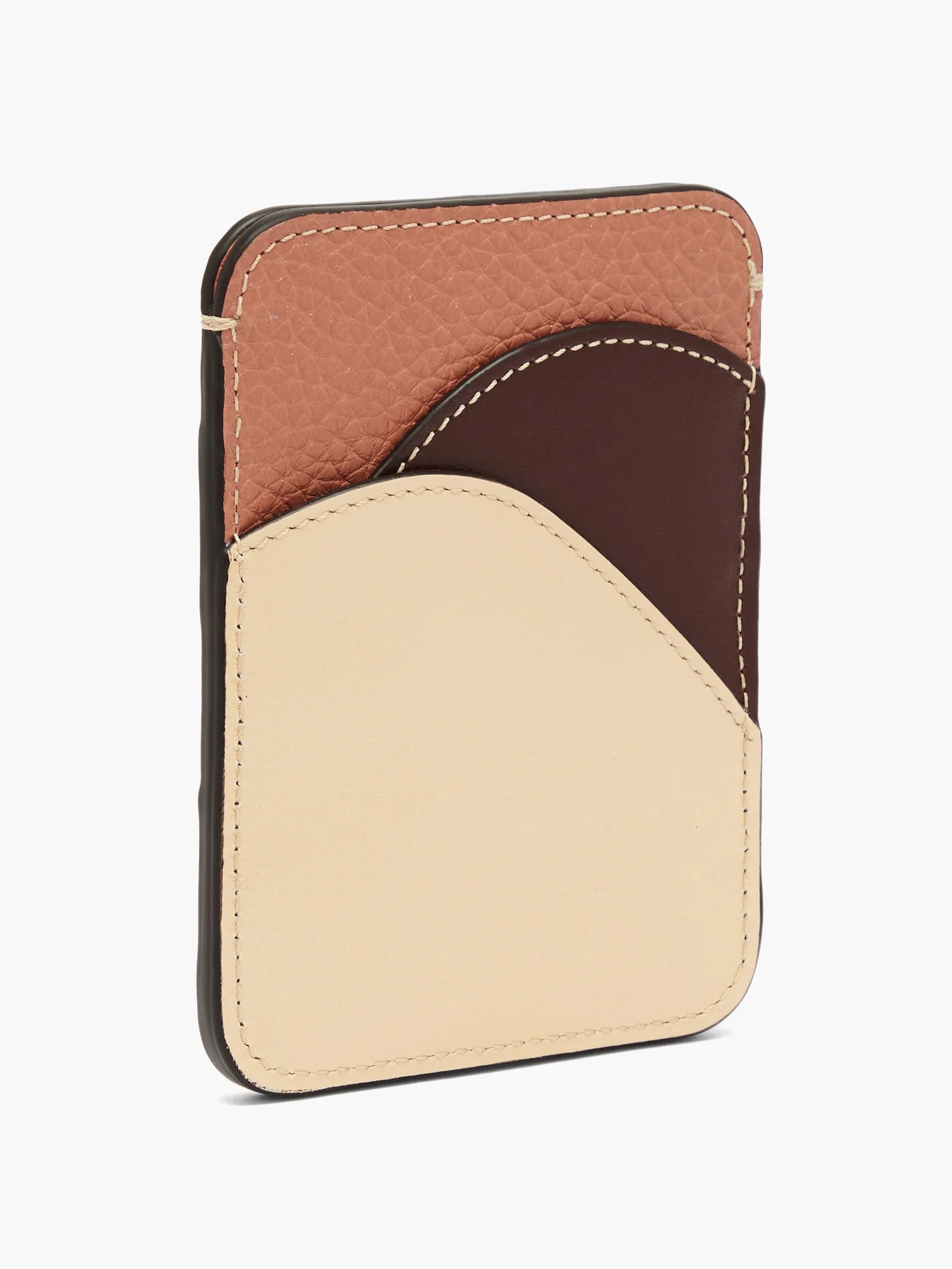 Walden colour-blocked leather cardholder - 3