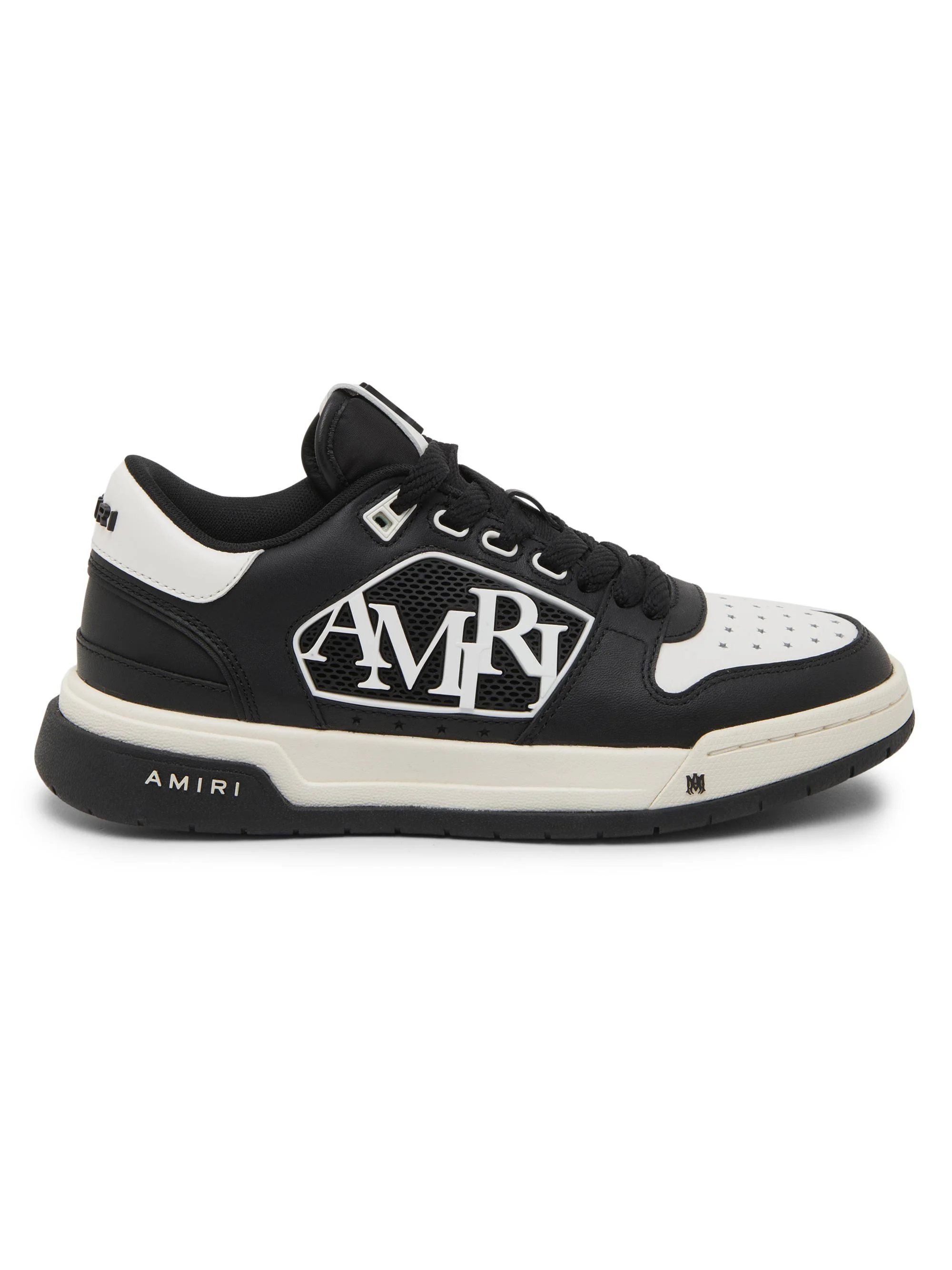 Women's Leather Logo Platform Sneakers - Black - 1