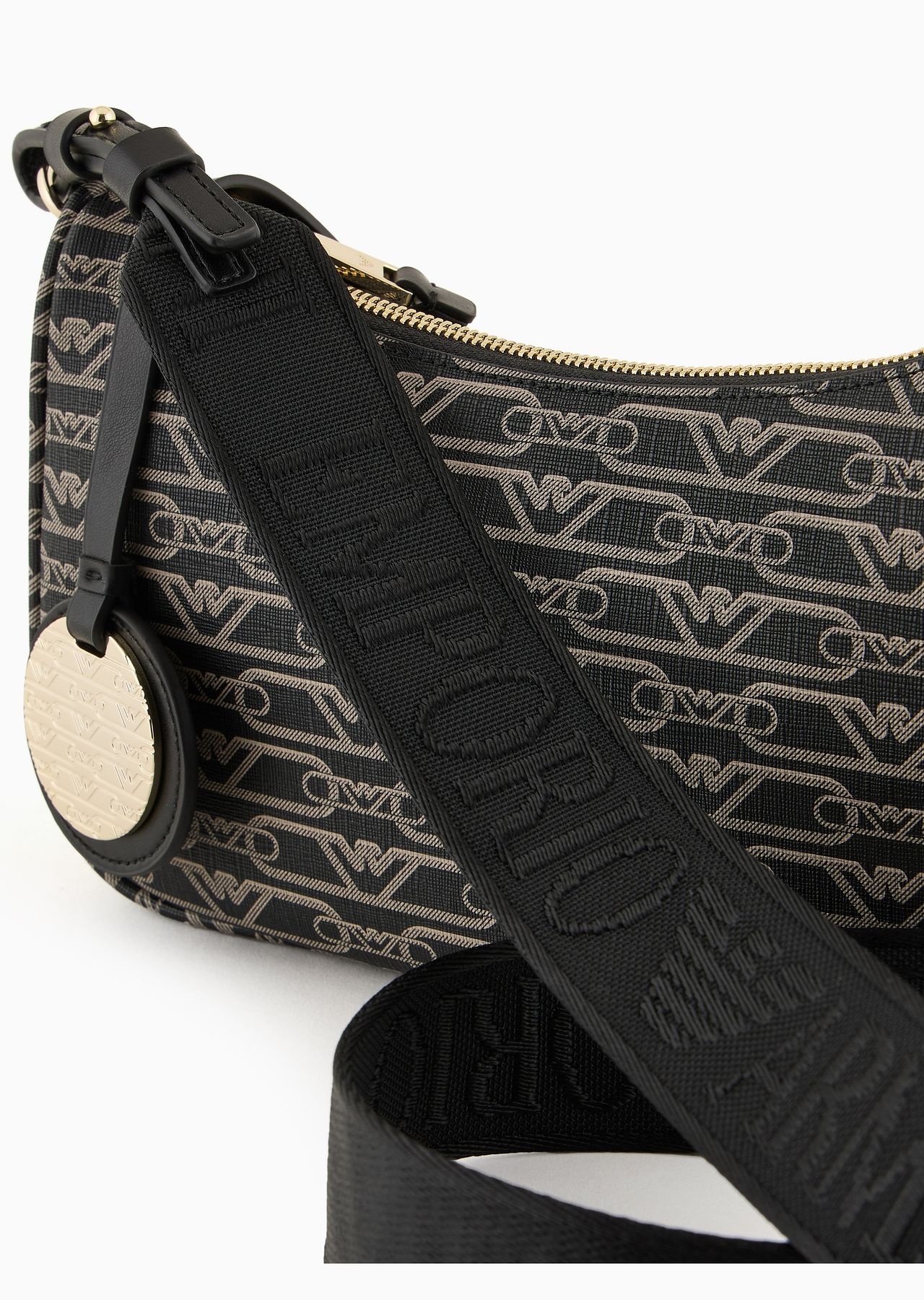 Baguette bag with all-over monogram print - 5