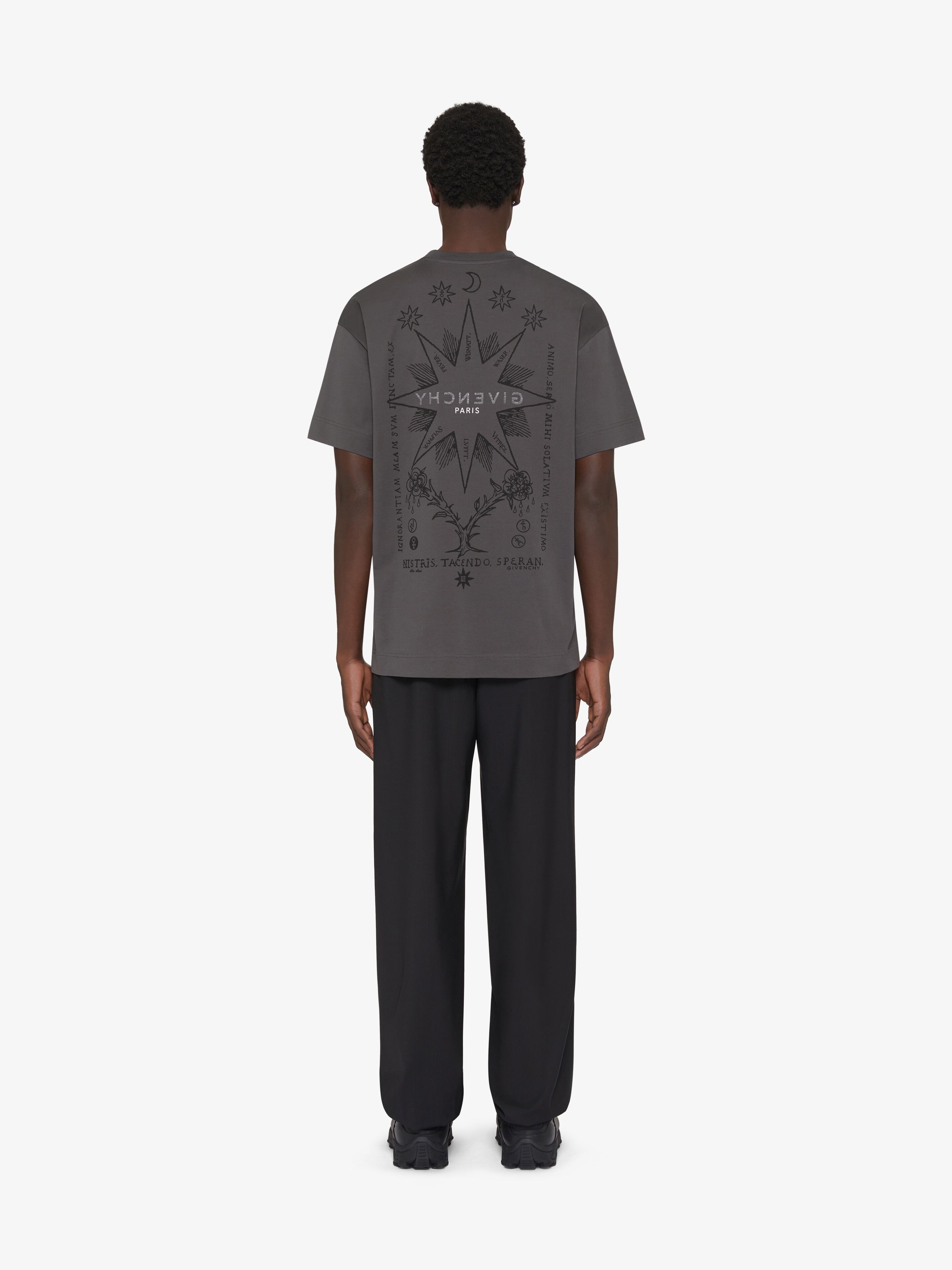 GIVENCHY REVERSE T-SHIRT IN COTTON WITH TAROT PRINT - 4