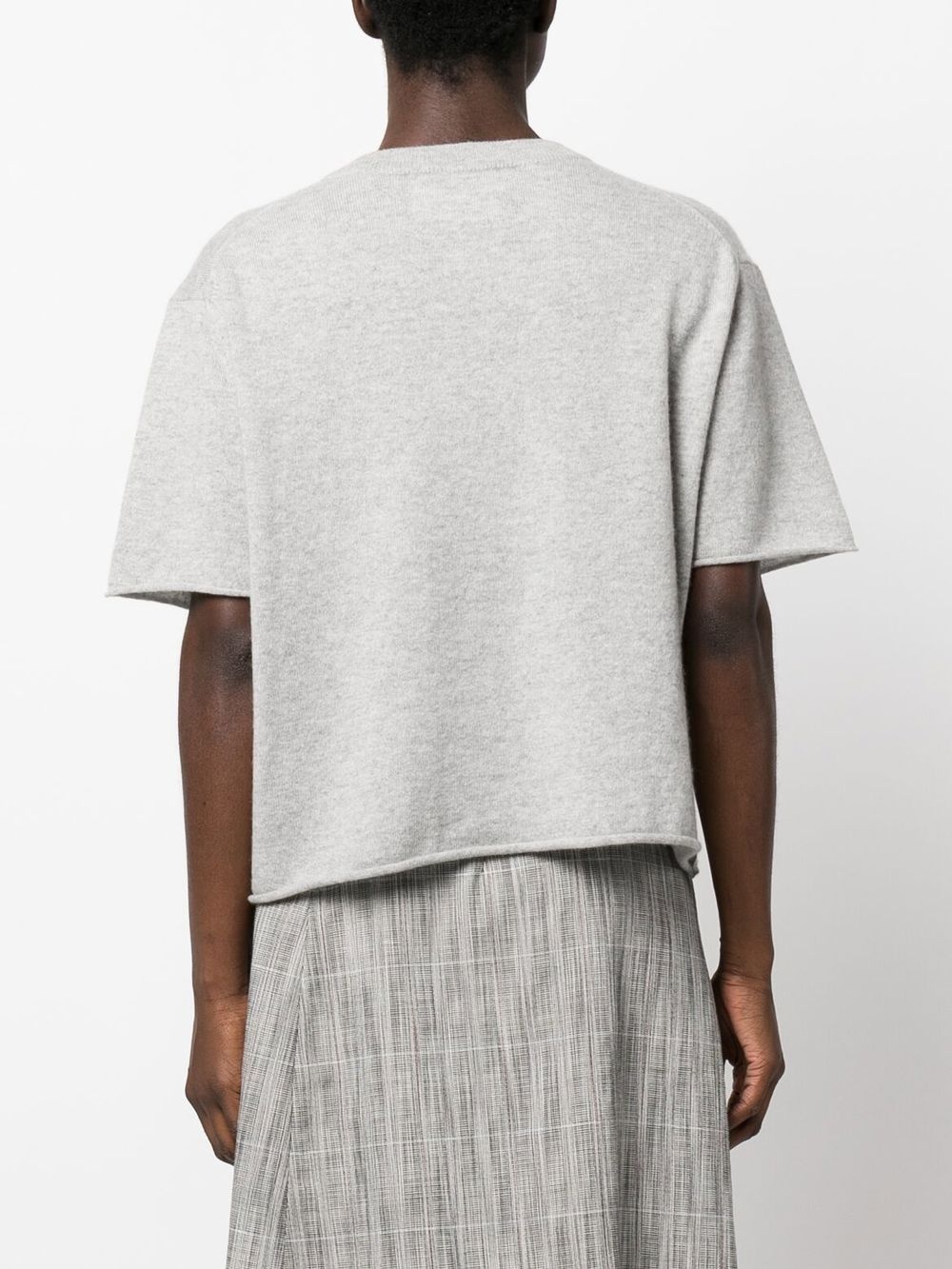 short-sleeved knitted top - 4