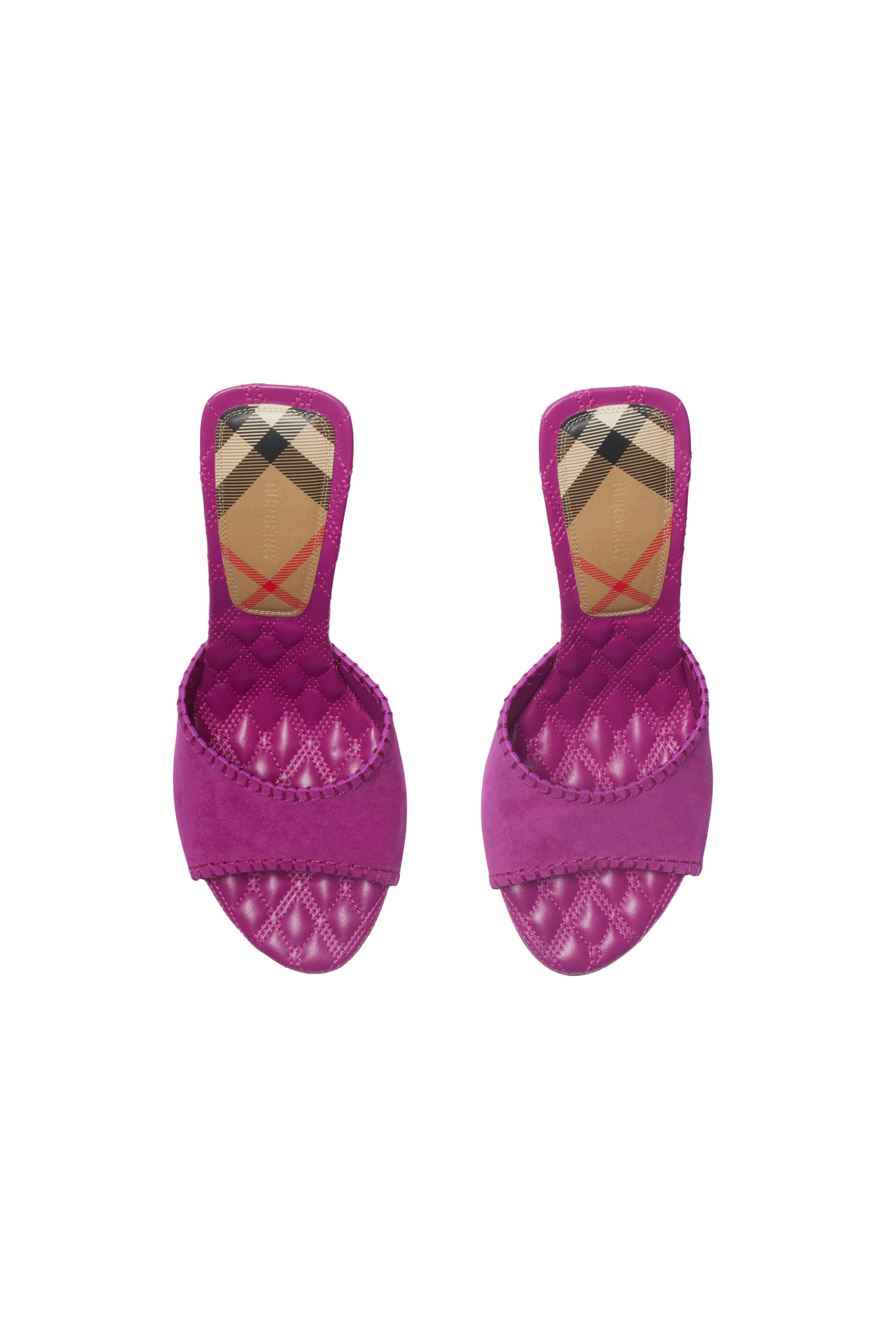 burberry Suede Cabana Mules in Urchin at Nordstrom - 5