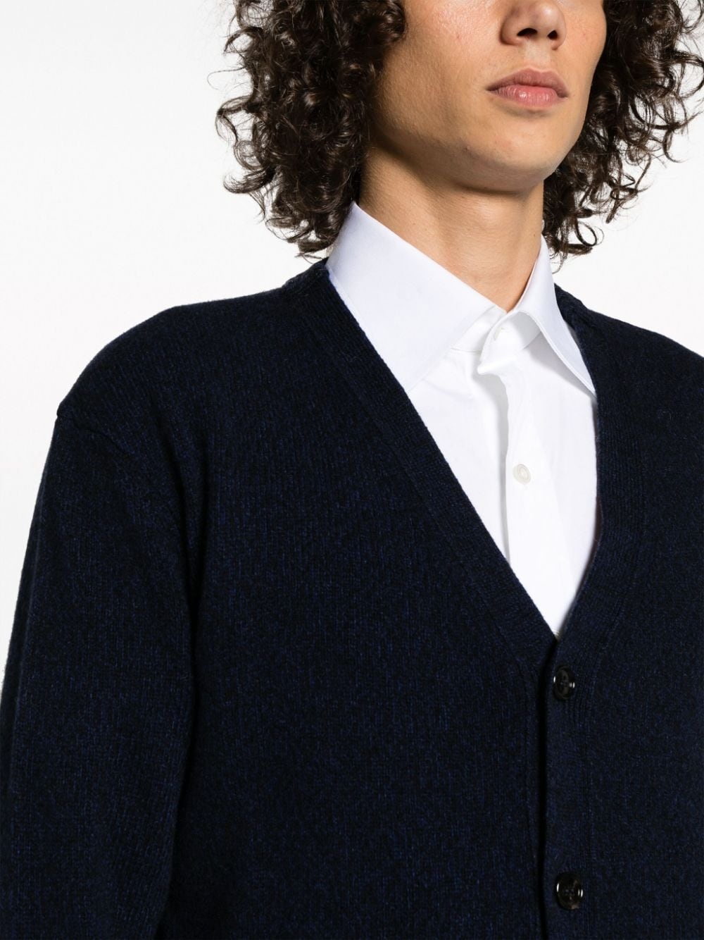 V-neck cashmere-blend cardigan - 5