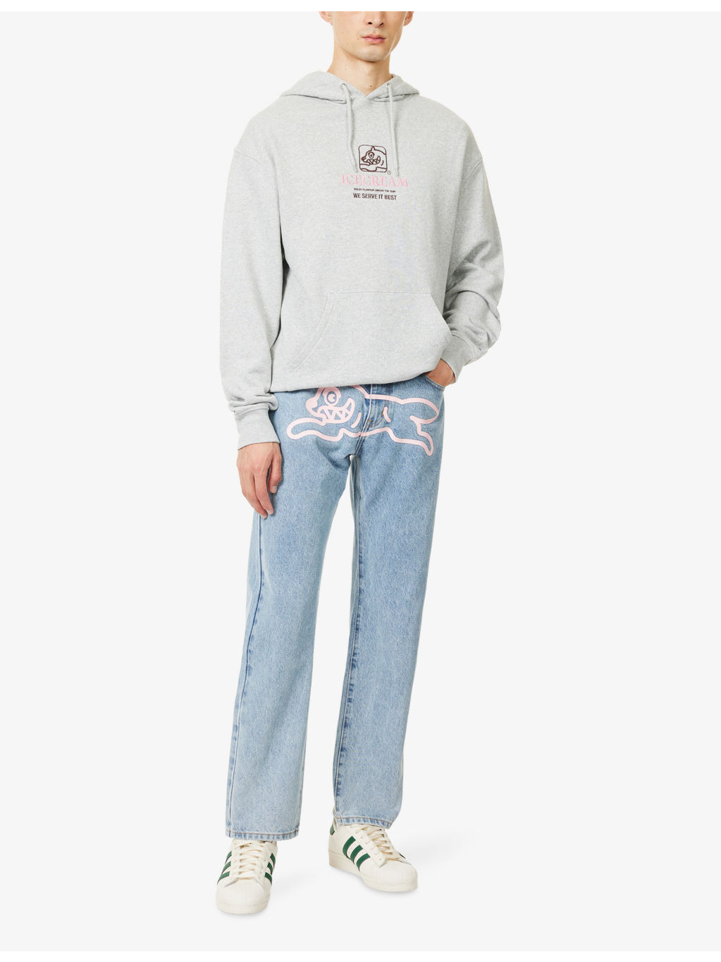 Running Dog Straight-Leg Denim Jeans - 2