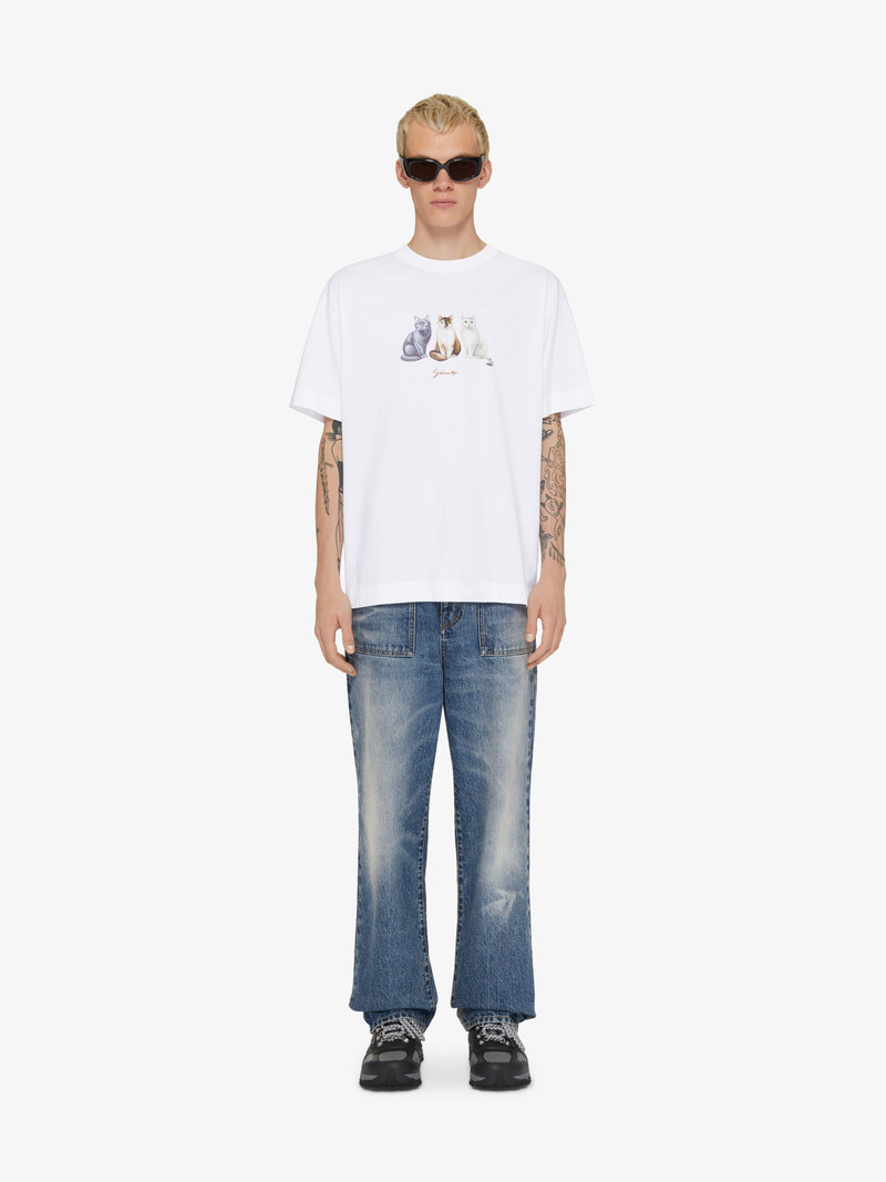 Givenchy T-SHIRT IN COTTON WITH CATS PRINT outlook