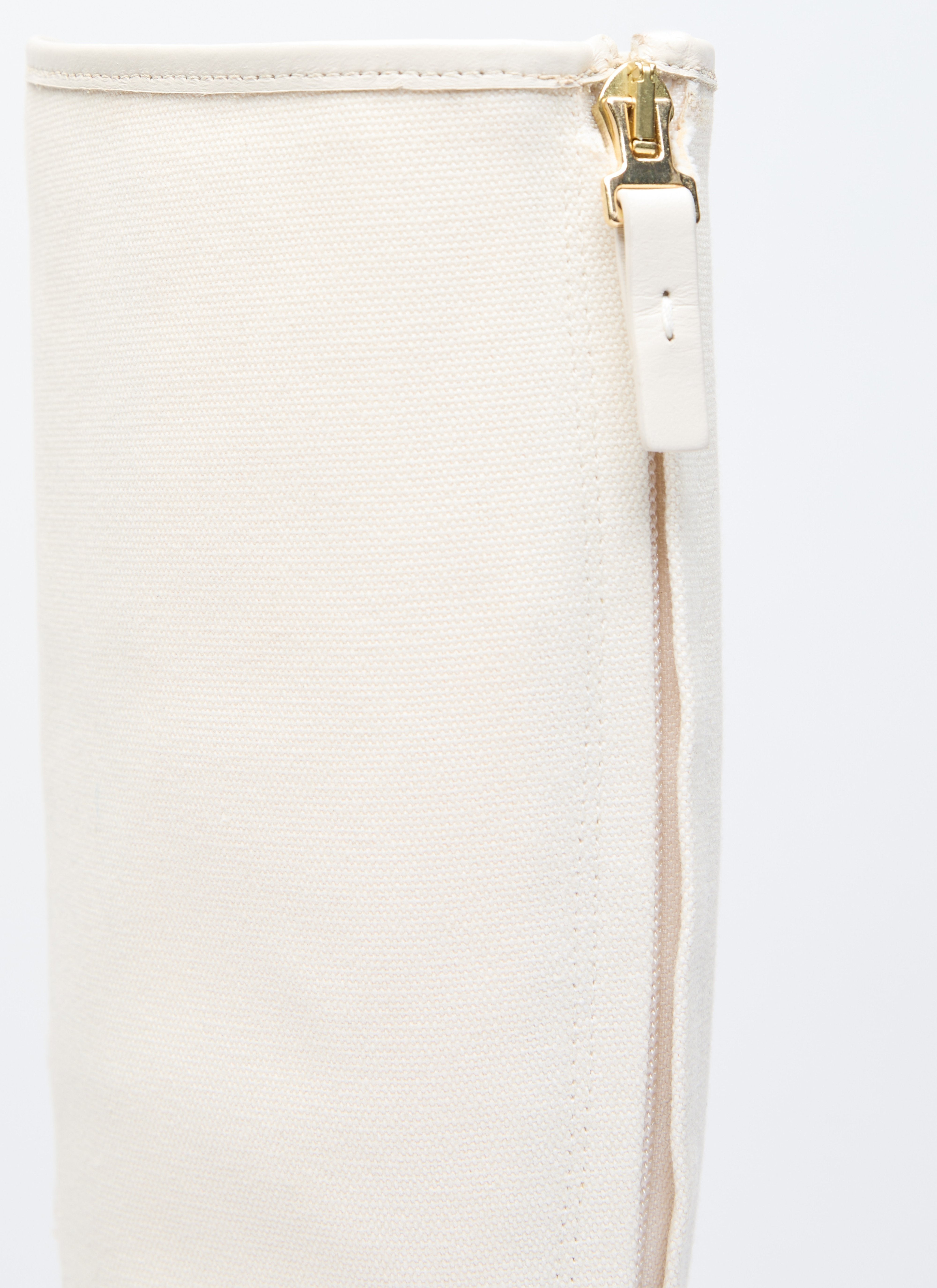 Max Mara Women Canvas Lace-Up Boots - 6