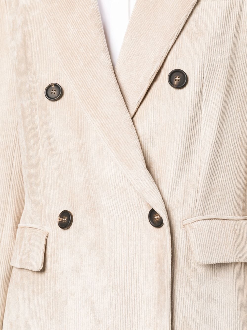 double-breasted corduroy blazer - 5