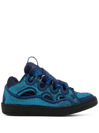 rin LANVIN en Bleu 6103467 Authentic Blue Rhinestoned Lanvin Curb Sneakers Limited