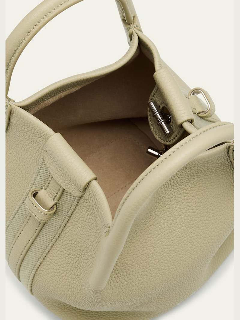 Loro Piana Bale Micro Grain Leather Crossbody Bag outlook