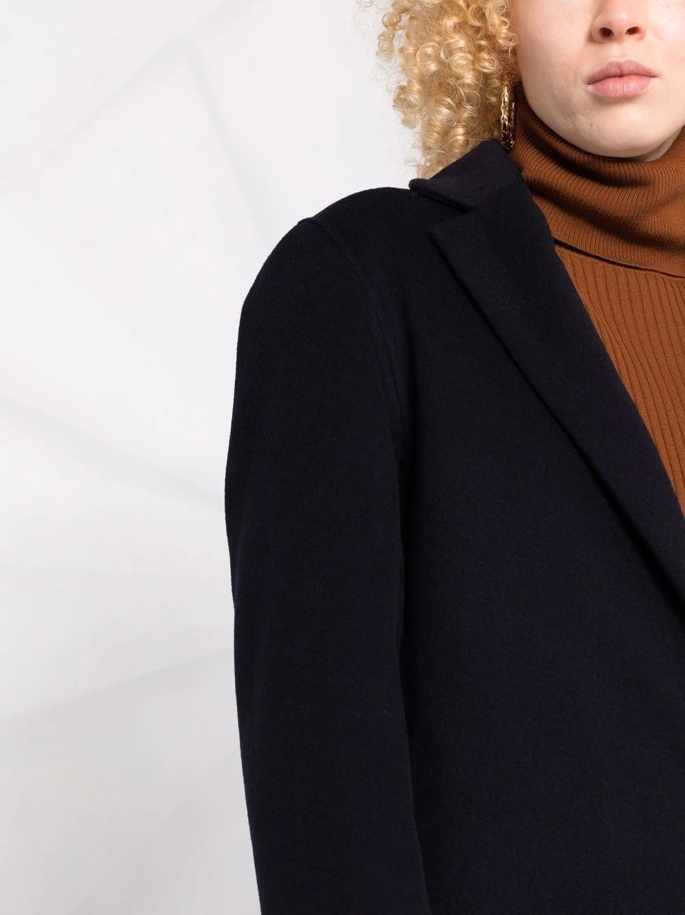 single-breasted fitted coat - 5