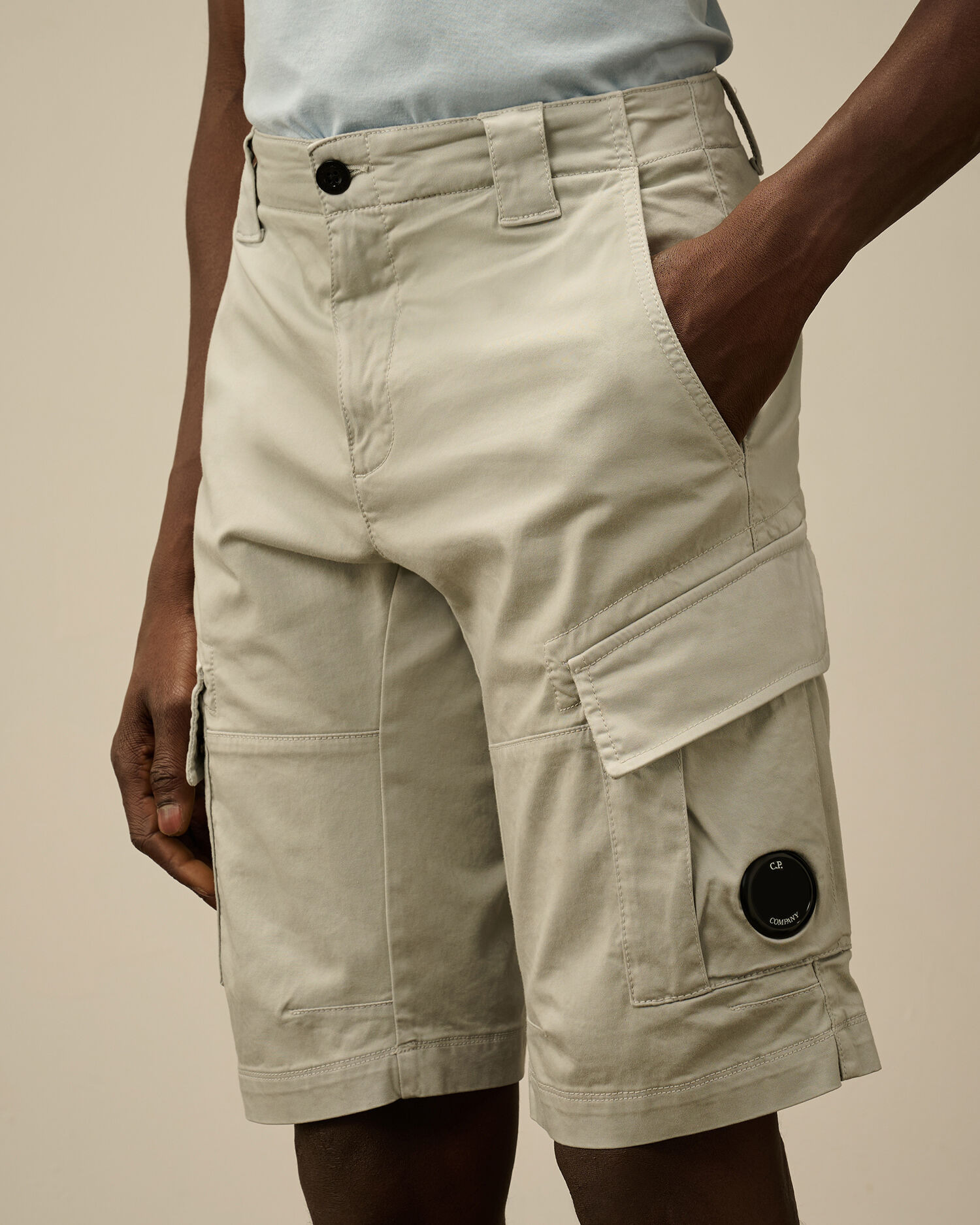 Stretch Sateen Cargo Shorts - 5