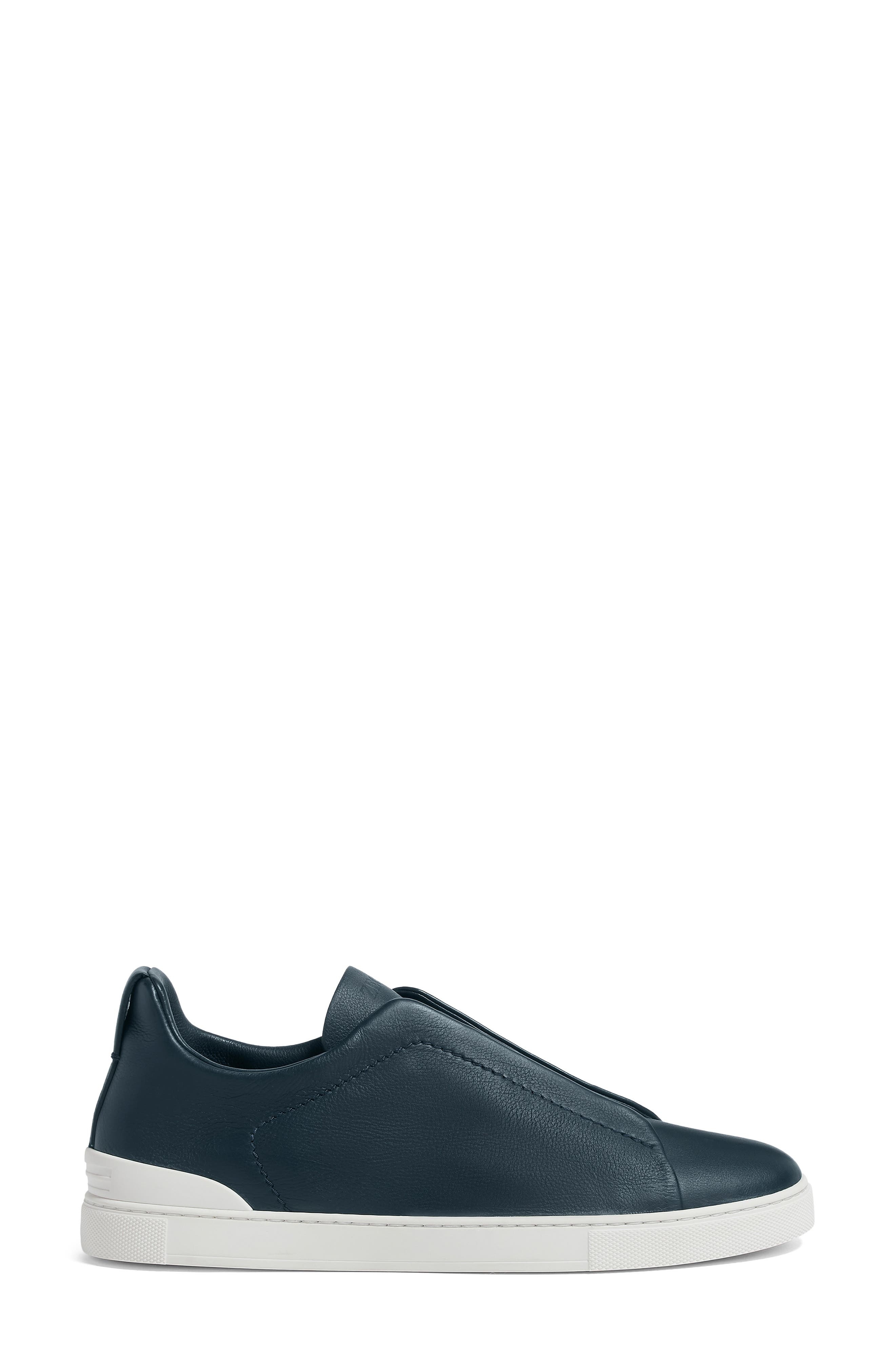ZEGNA Triple Stitch™ Secondskin Sneaker in Teal Blue at Nordstrom - 2