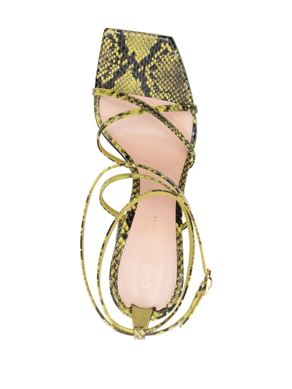 95mm snakeskin-effect strappy sandals - 4