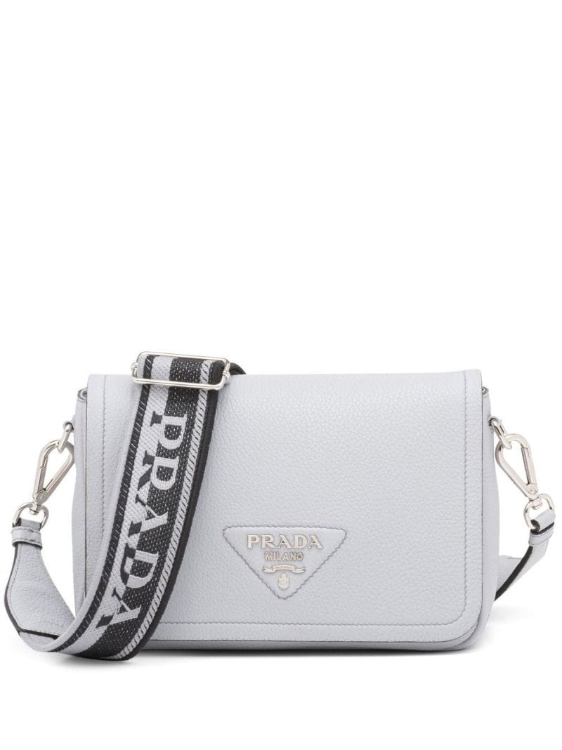 logo-plaque leather mini-bag | Prada 