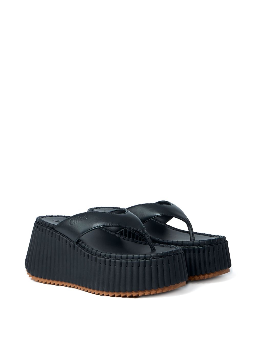 80mm platform toe-post sandals - 2