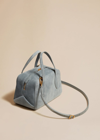KHAITE The Small Maeve Crossbody in Lead Suede outlook