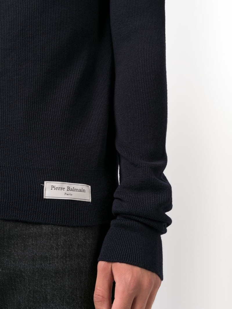 logo-patch merino wool jumper 5