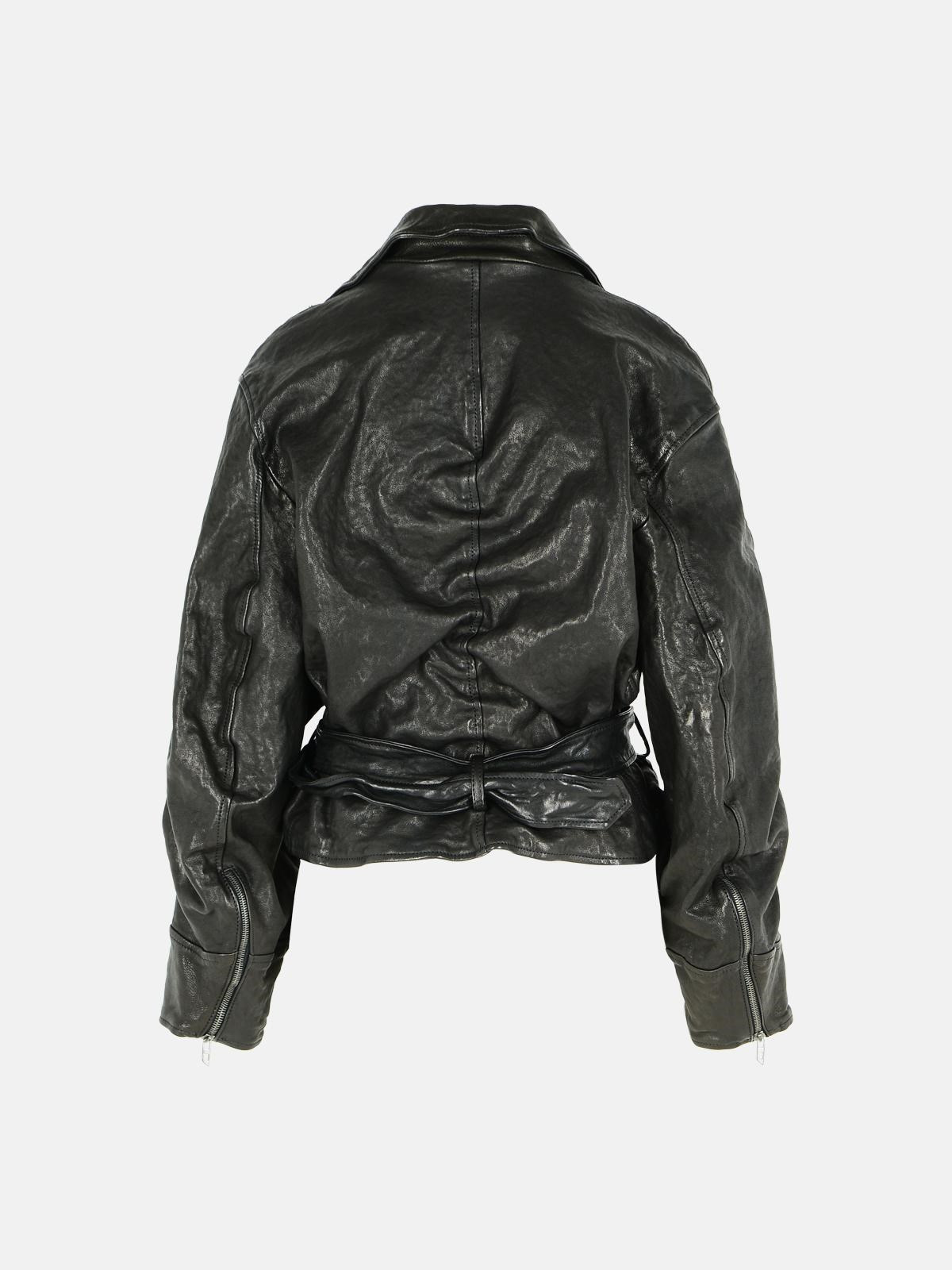 BLACK LEATHER JACKET - 3