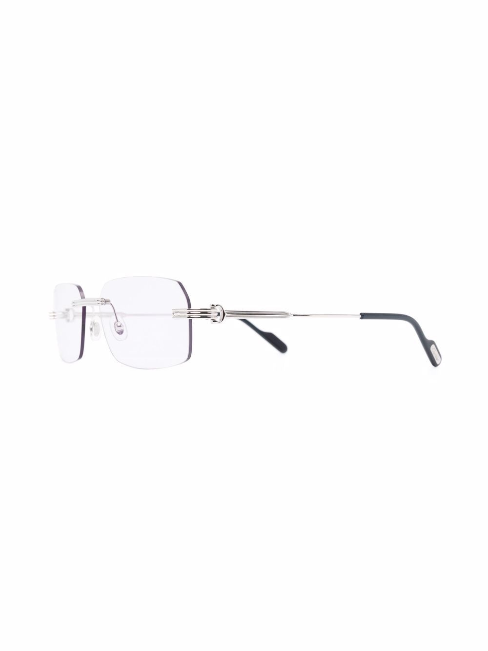 narrow square-frame glasses - 2