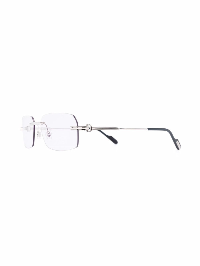 Cartier narrow square-frame glasses outlook