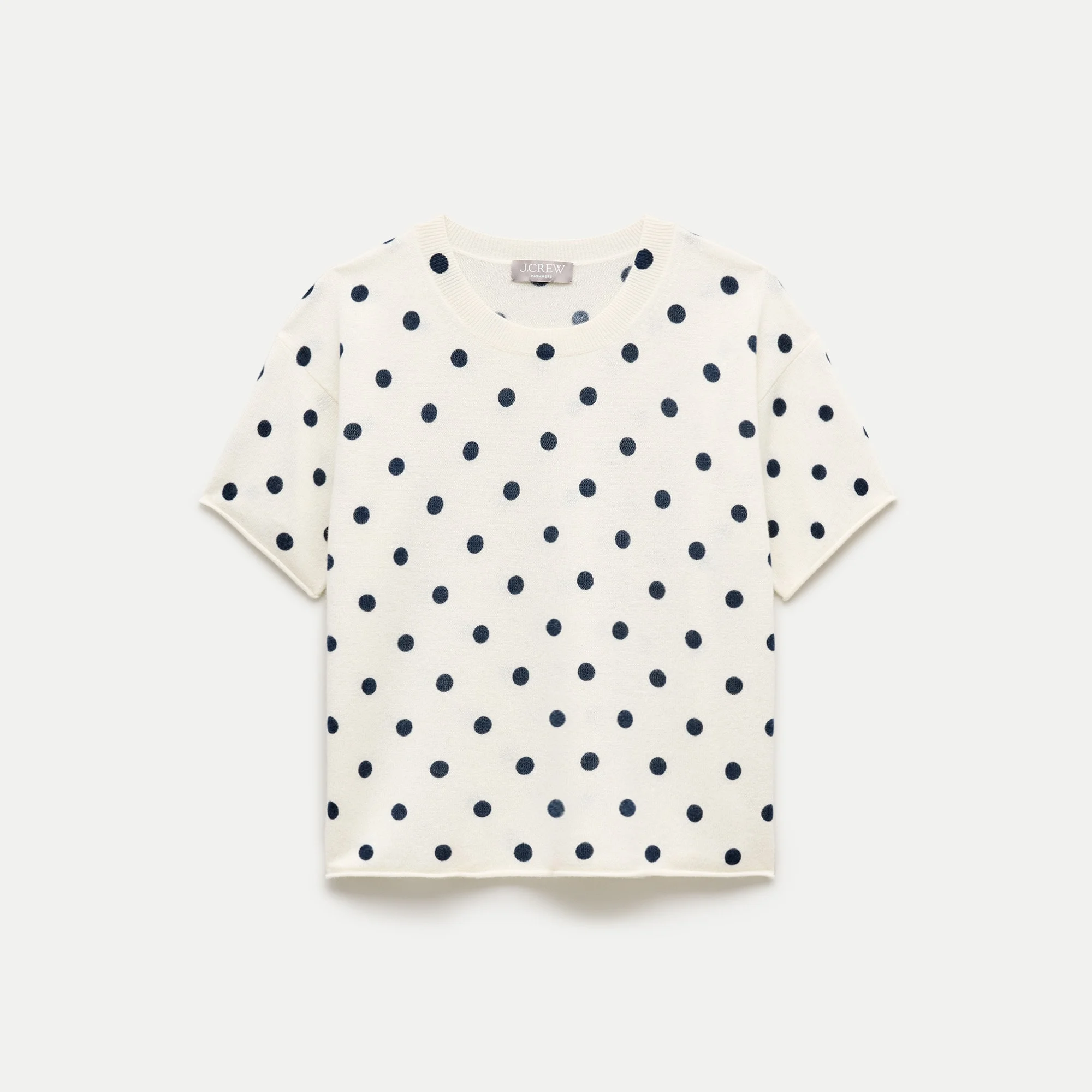 Cashmere relaxed T-shirt in dot print - 1