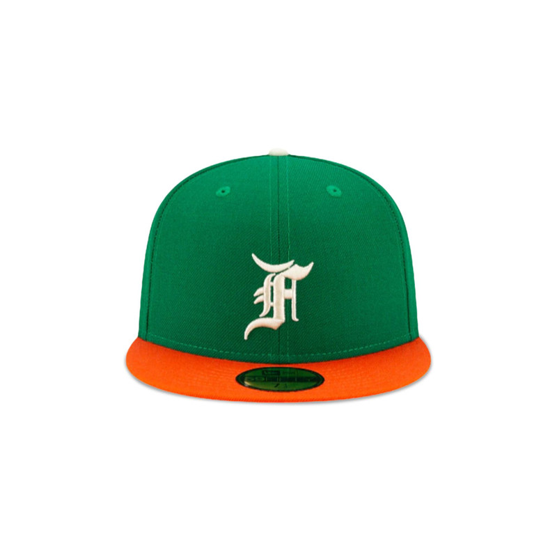 Fear of God Essentials x New Era 59Fifty Fitted Cap 'Kelly Green/Orange' - 1