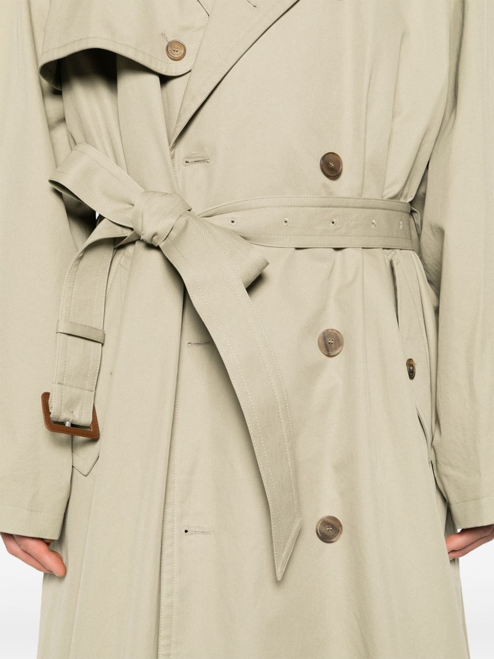 belted maxi trench coat - 5