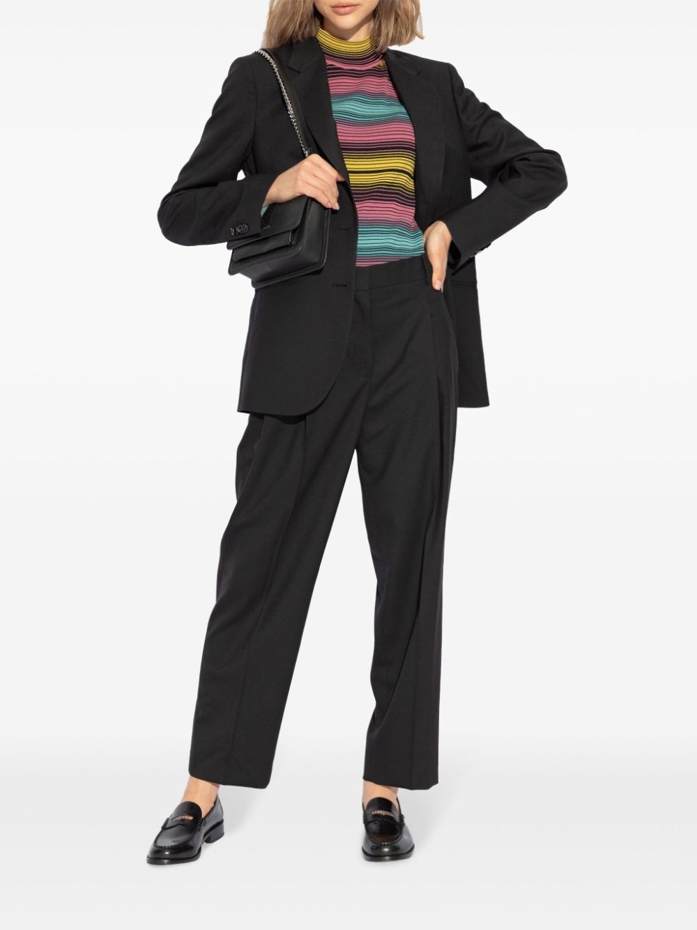 tapered-leg wool trousers - 2