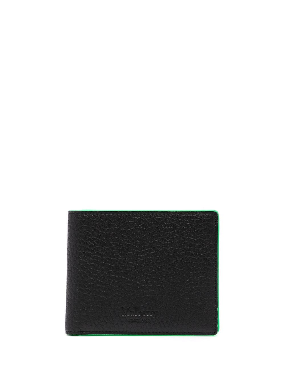 contrast-lining leather wallet - 1