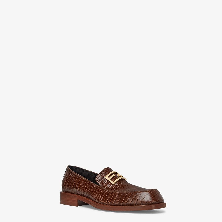 Brown leather loafers - 2