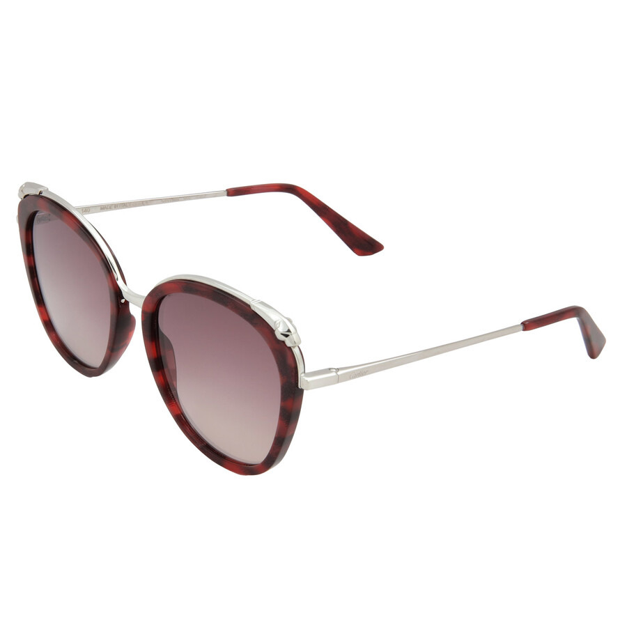 Cartier Panthere de Cartier Violet Cat Eye Ladies Sunglasses CT0150S 003 55 - 4