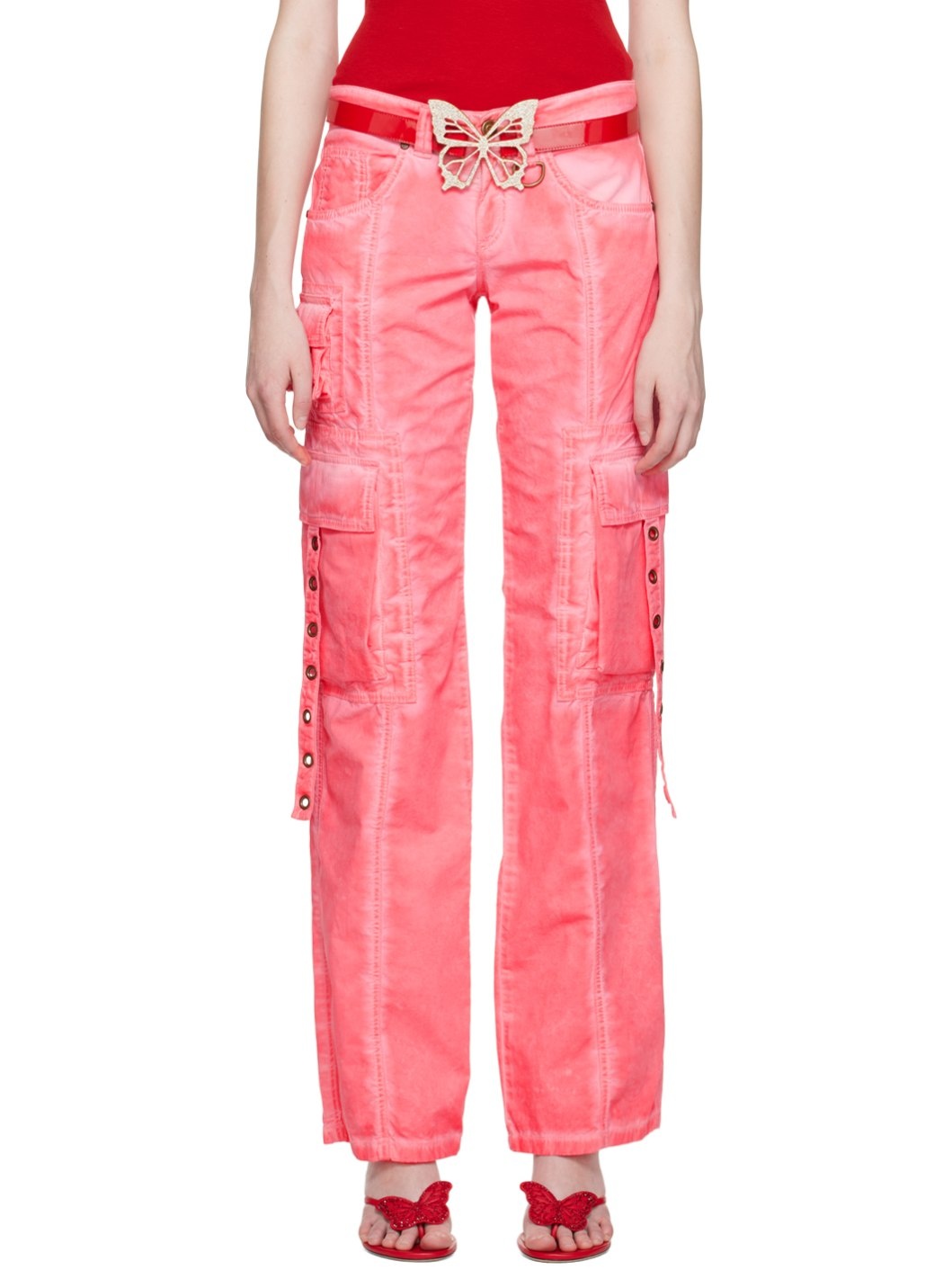 SSENSE Exclusive Pink Trousers - 1