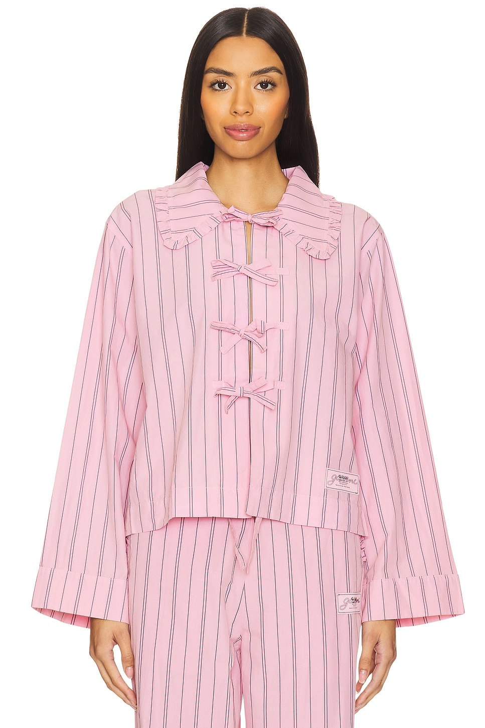 Stripe Cotton Pyjamas Shirt - 1