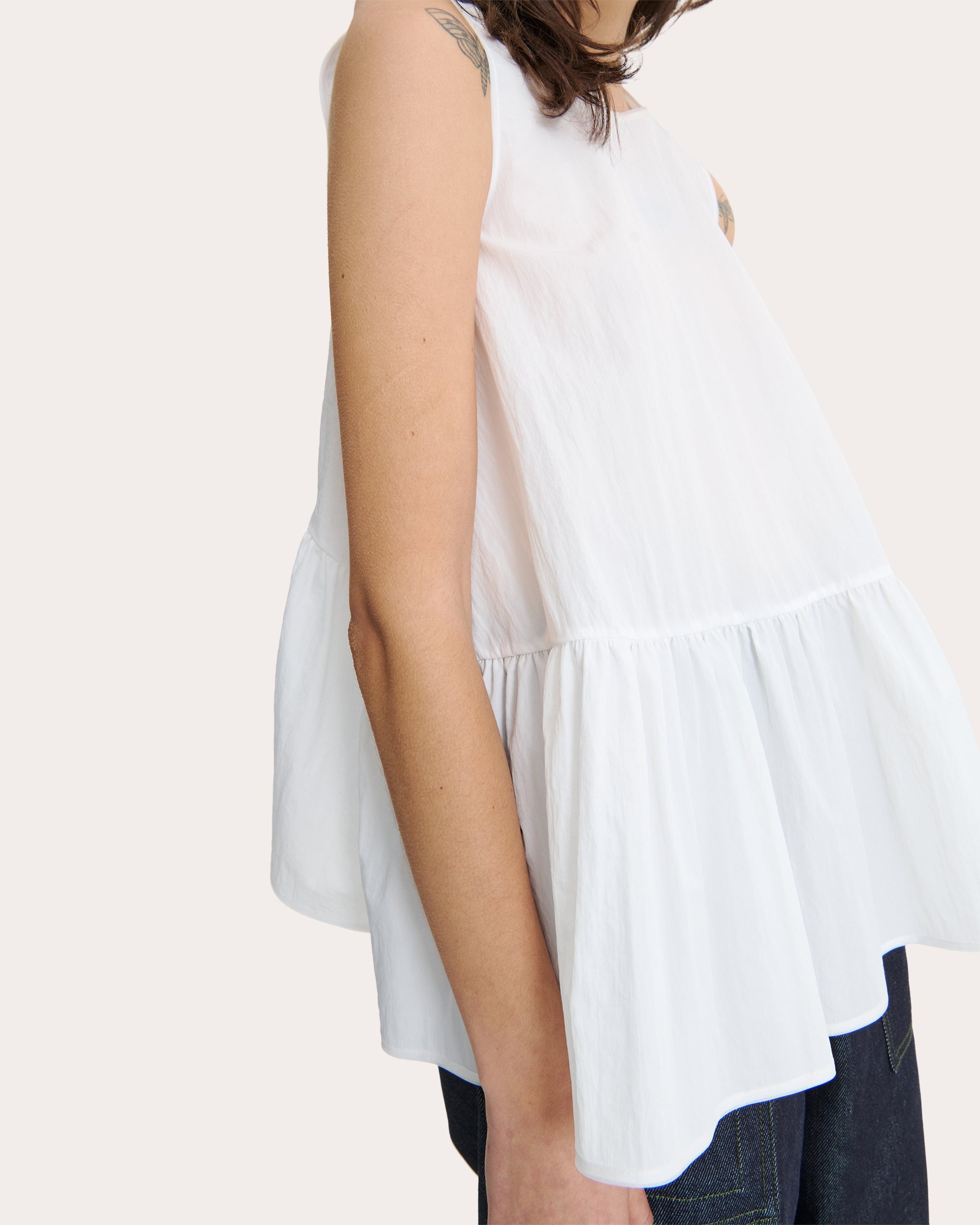 Asta Recycled Taffeta Peplum Top - 3