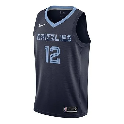 Nike NBA Team limited Jersey SW Fan Edition Gray Memphis Grizzlies Morant No. 12 Navy Blue Dark blue - 1