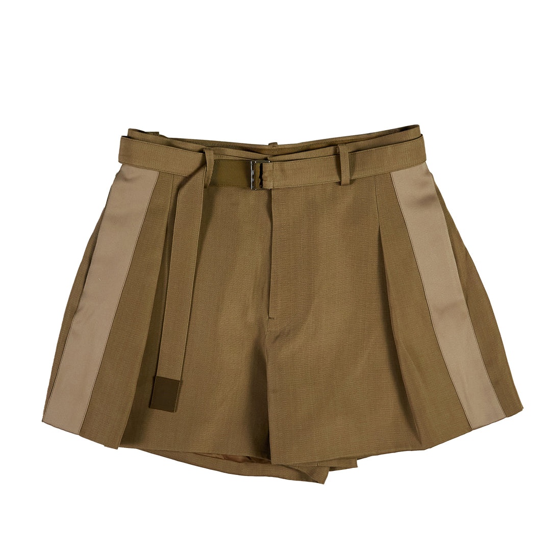 Double-Faced Silk Cotton Shorts - 1