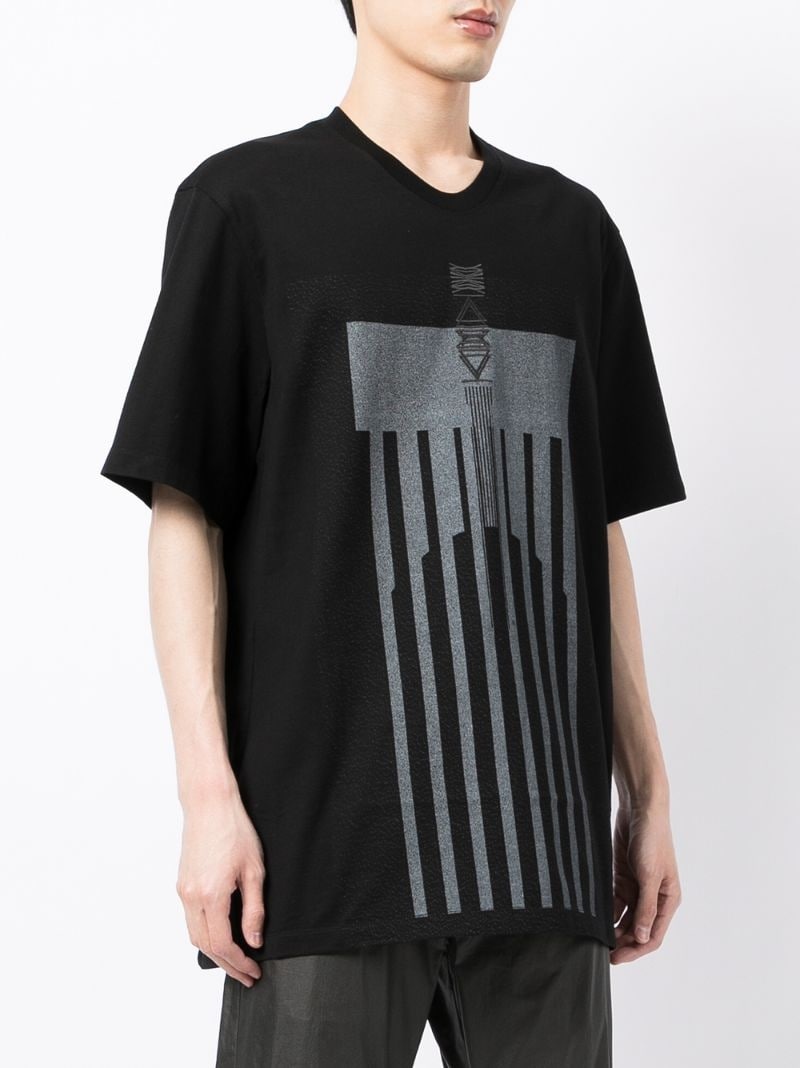 geometric print T-shirt - 3
