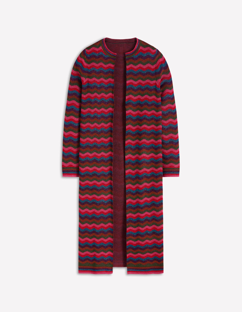 Edge to Edge Cardigan Coat-Multi 8