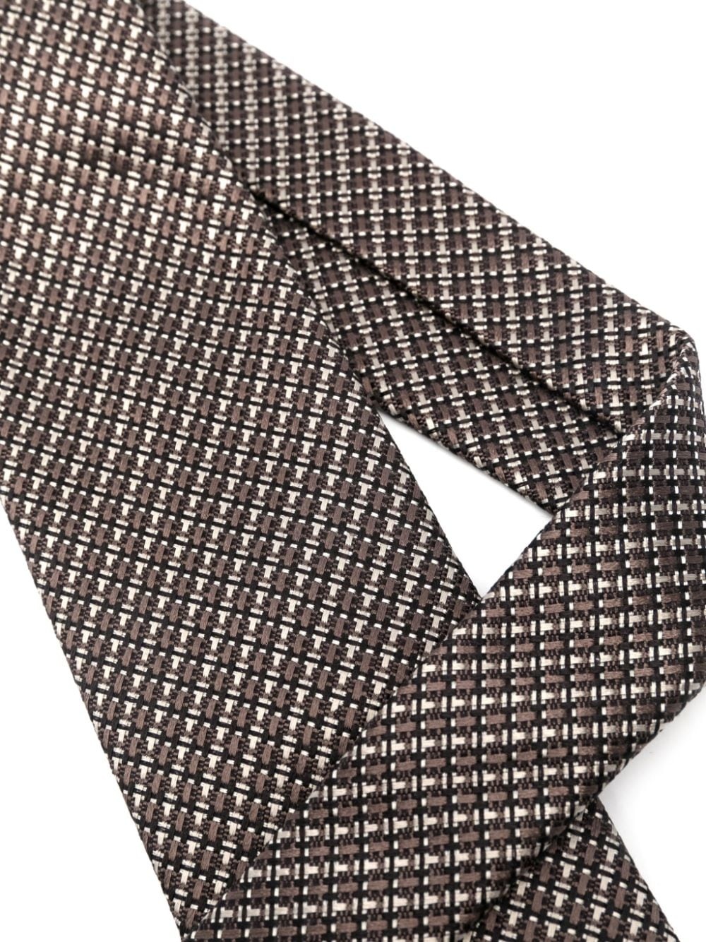 stripe-pattern silk tie - 2