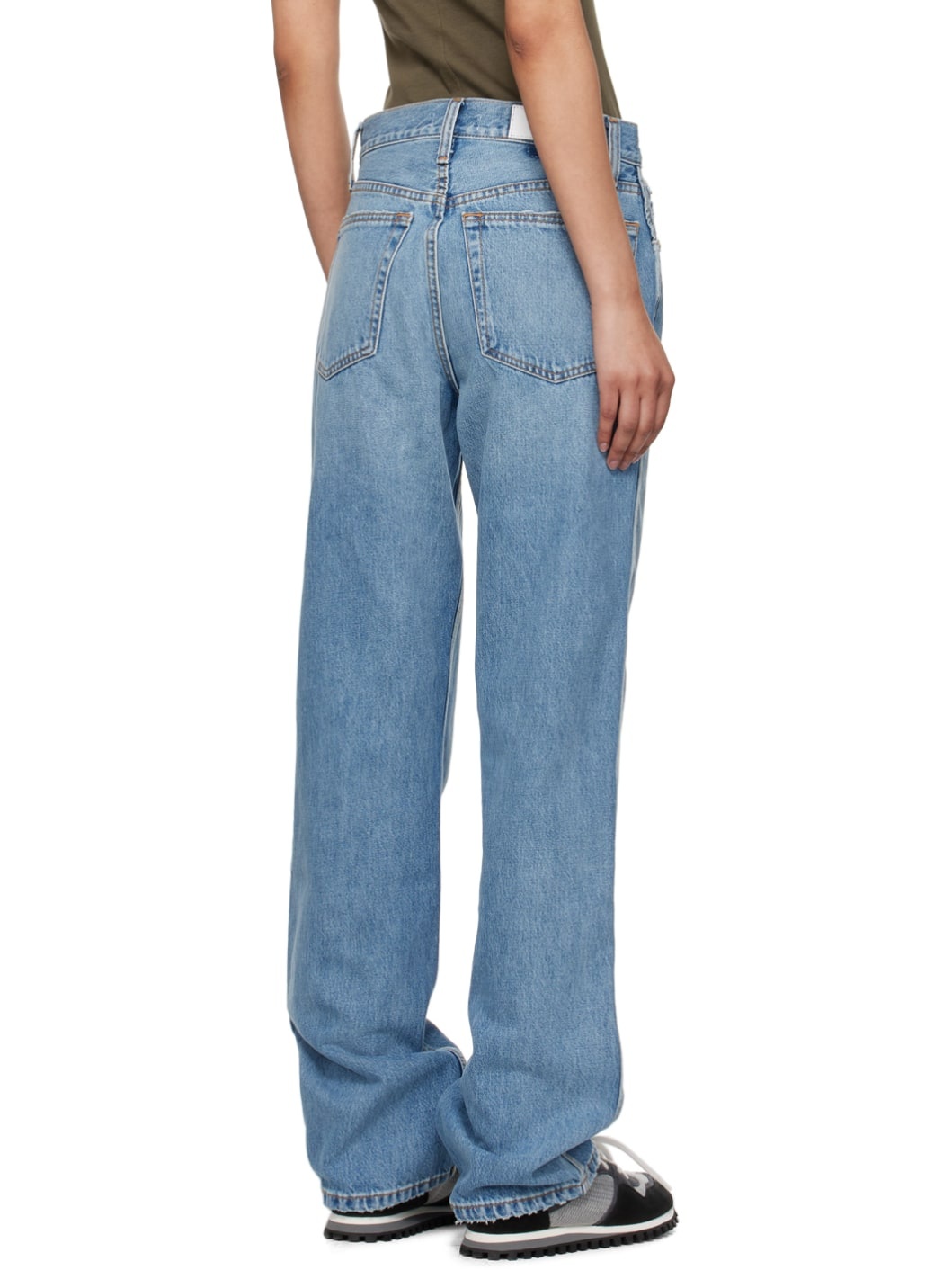 Blue 90s High Rise Loose Jeans - 3