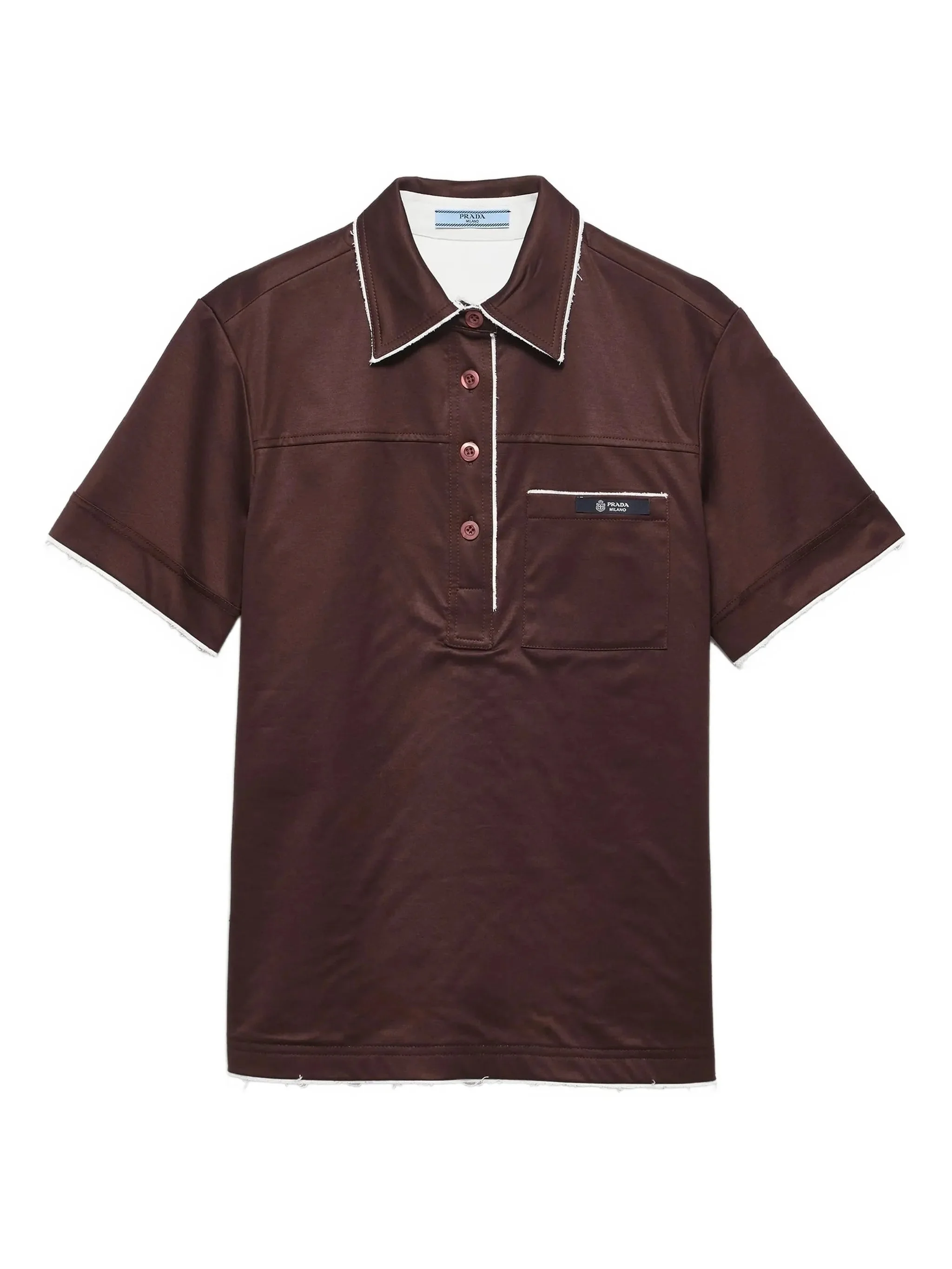 Prada Lisle Chest-pocket Button-up Polo Shirt - 1