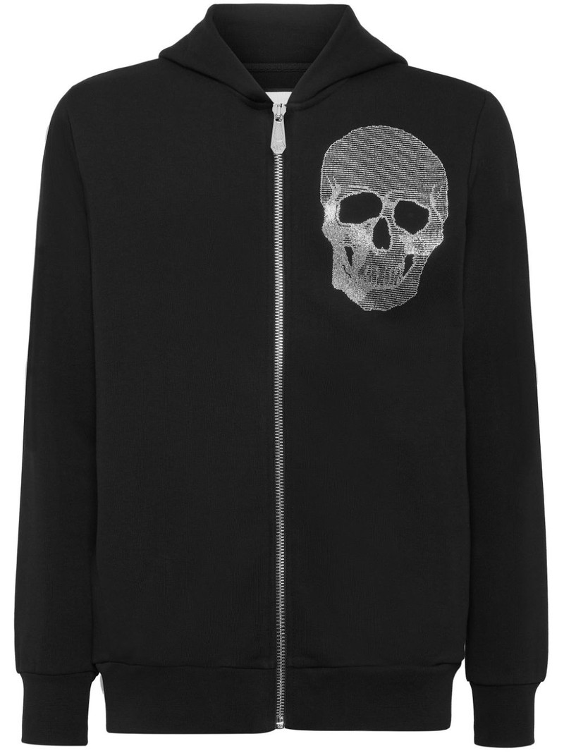 embroidered zipped hoodie 1