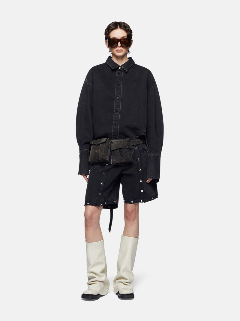 THE ATTICO ''DIANA'' BLACK SHIRT outlook