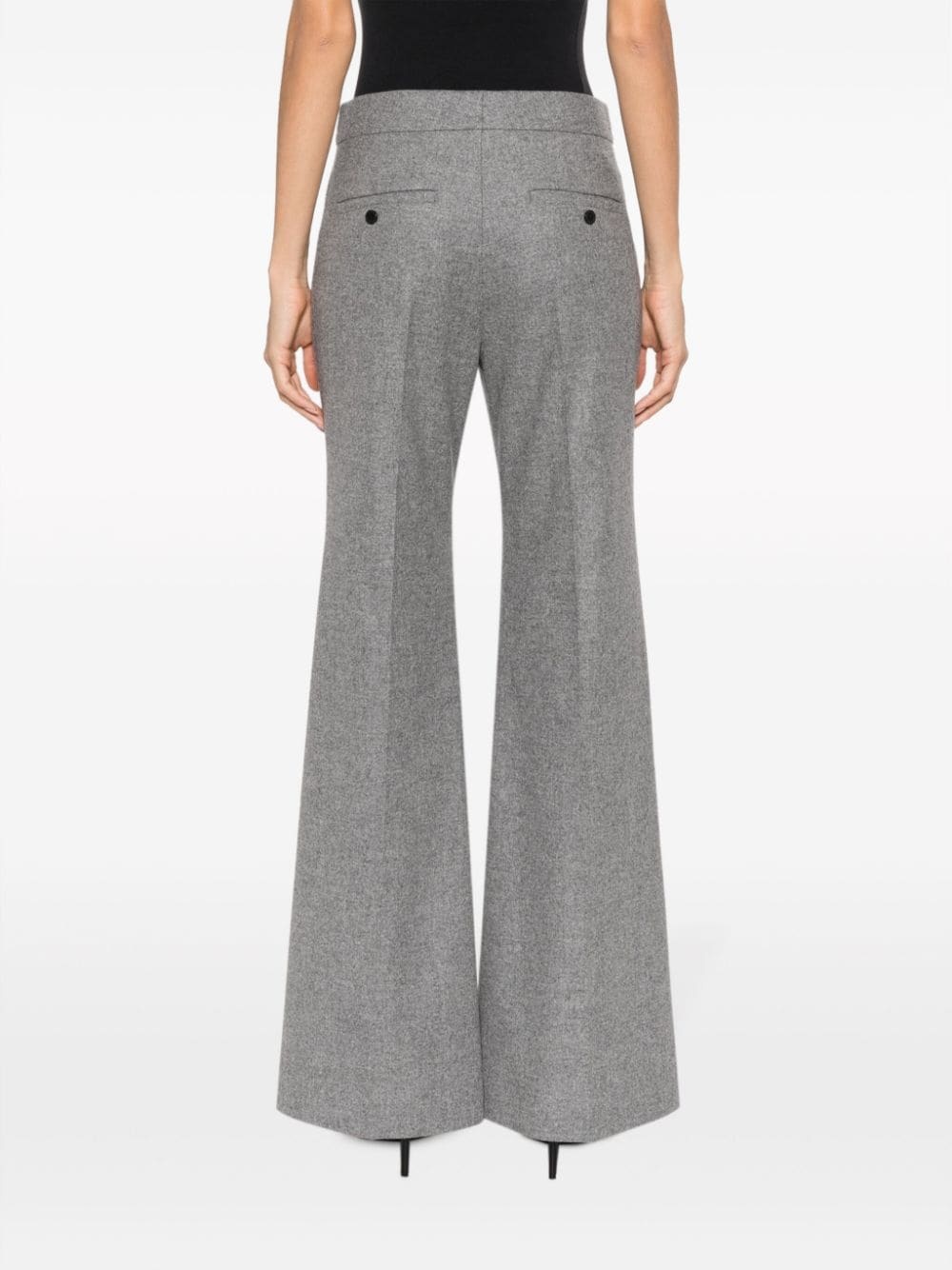 flared felted trousers - 4