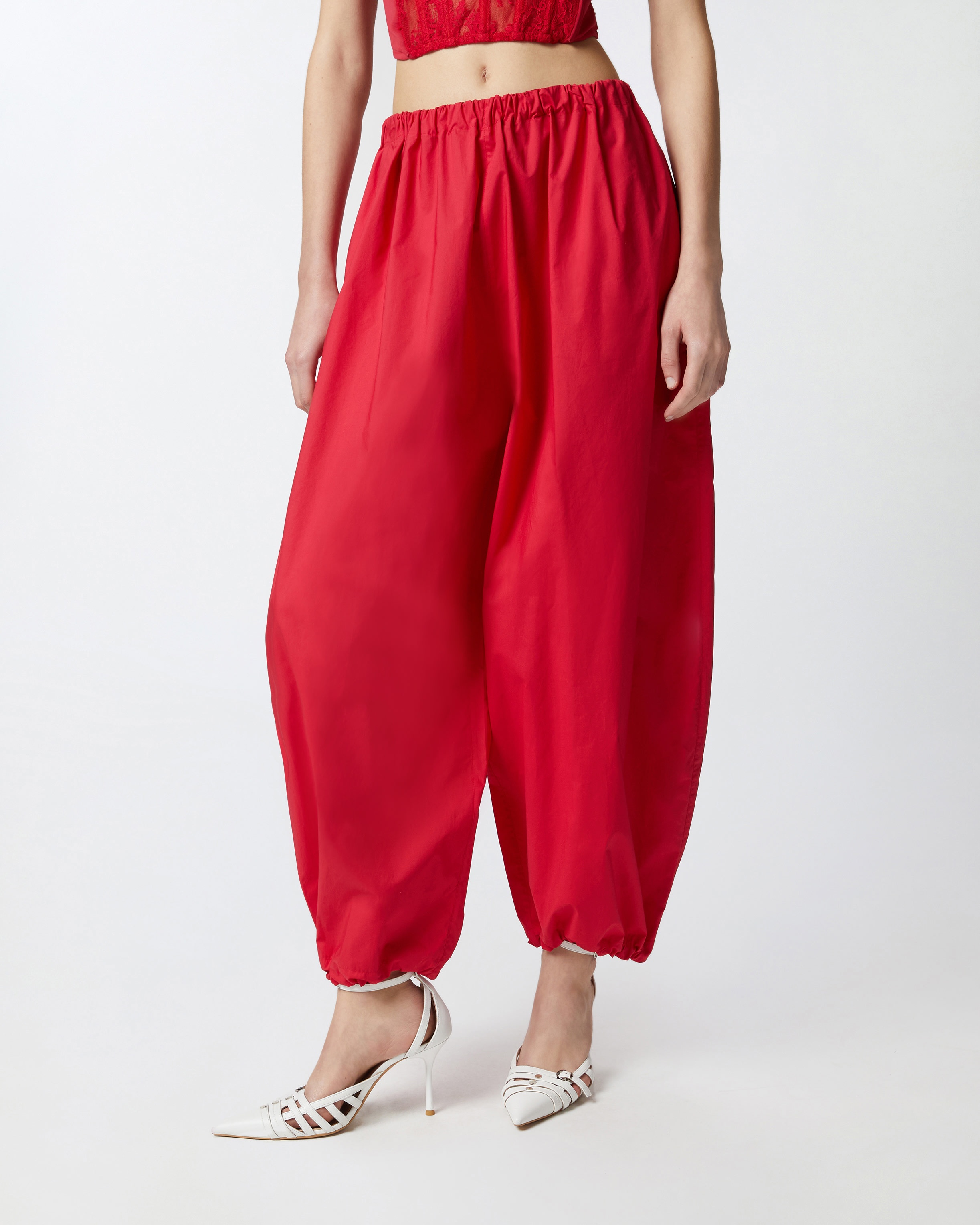 LIGHTWEIGHT BALLOON PANTS WITH DRAWSTRING - 3